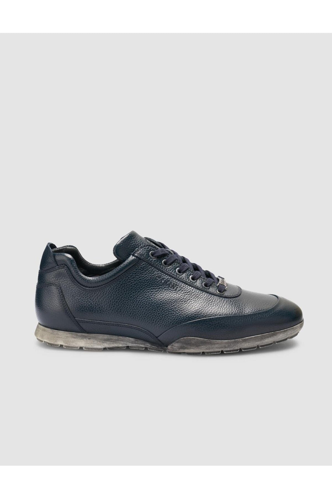 Cabani Shoes Chaussures de ville pour hommes en cuir véritable 100% bleu marine à lacets - Bleu marine