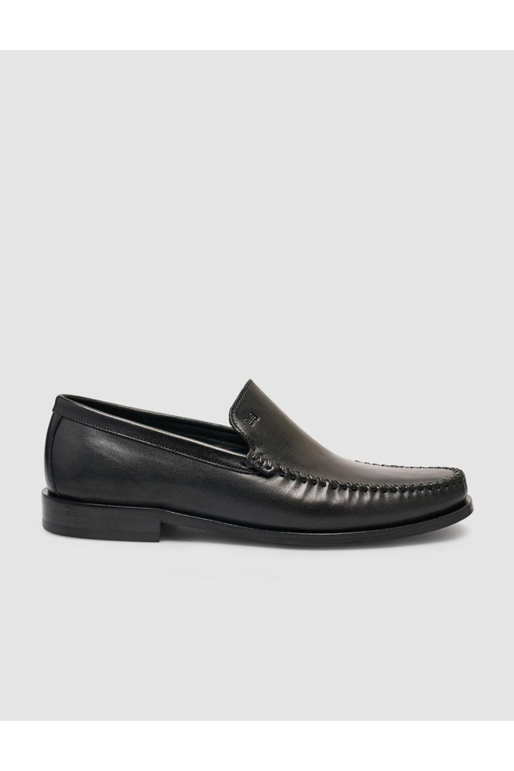 Cabani Shoes %100 Cuir véritable Chaussures classiques pour hommes noires à coutures - Noir