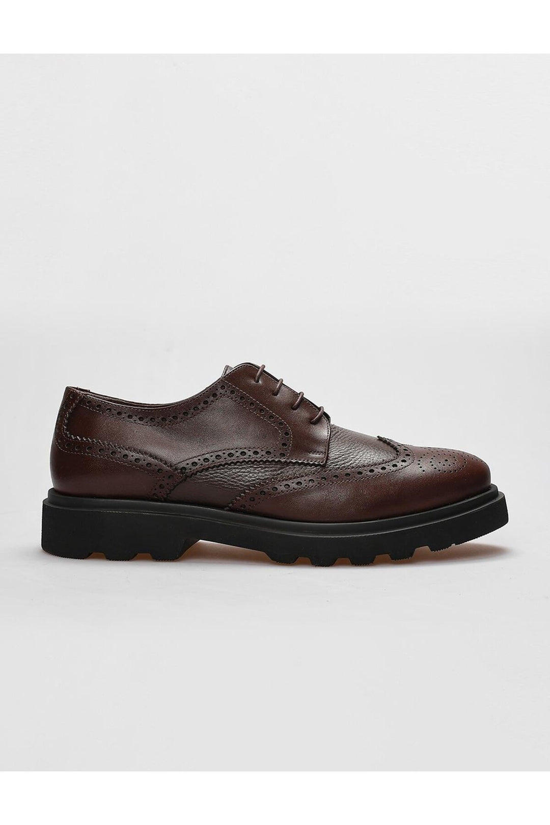 Cabani Shoes Chaussures de ville pour hommes en cuir véritable marron à lacets - Marron