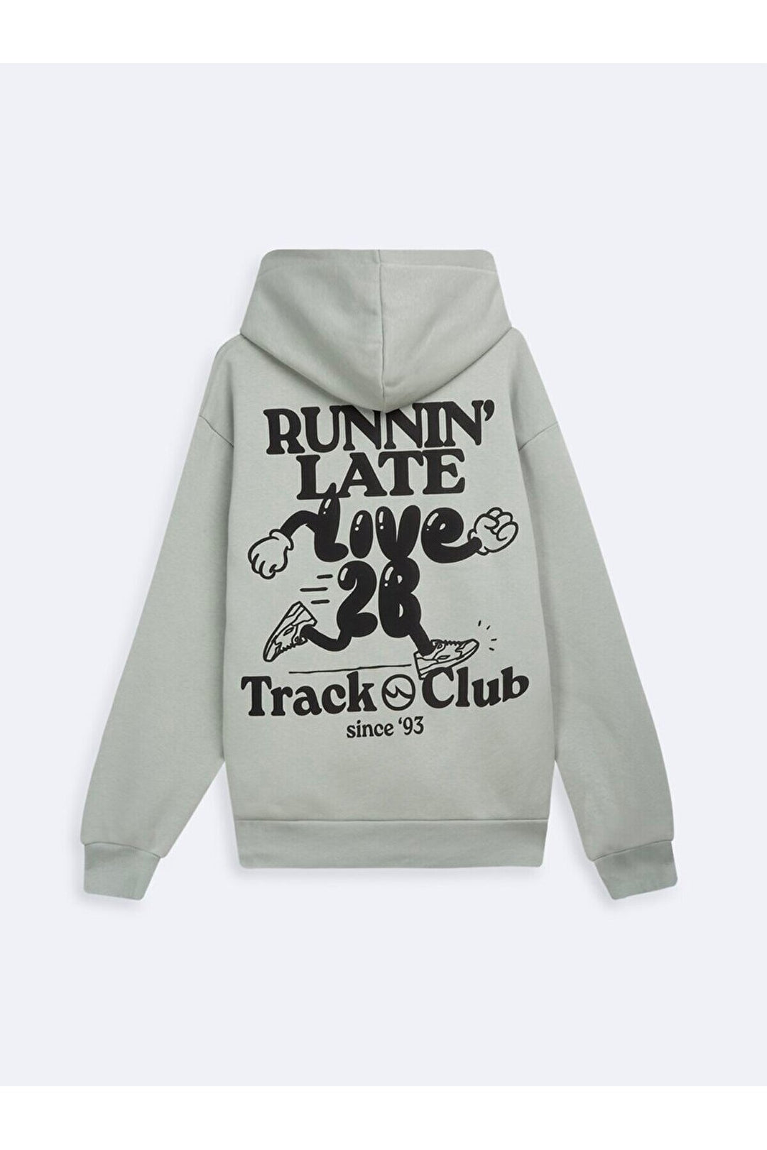 LTB Sweat-shirt vert imprimé à capuche et manches longues