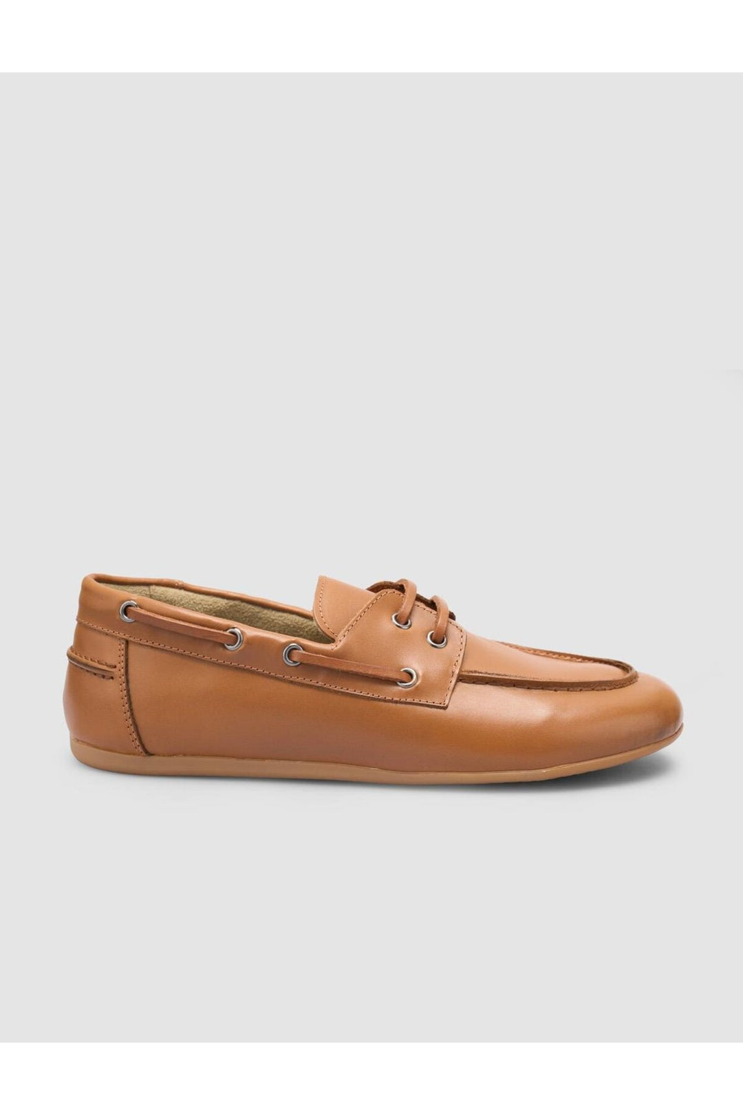 Cabani Shoes Valosco %100 Cuir Véritable Chaussures de Bateau Quotidiennes Femme en Cognac - Multicolore