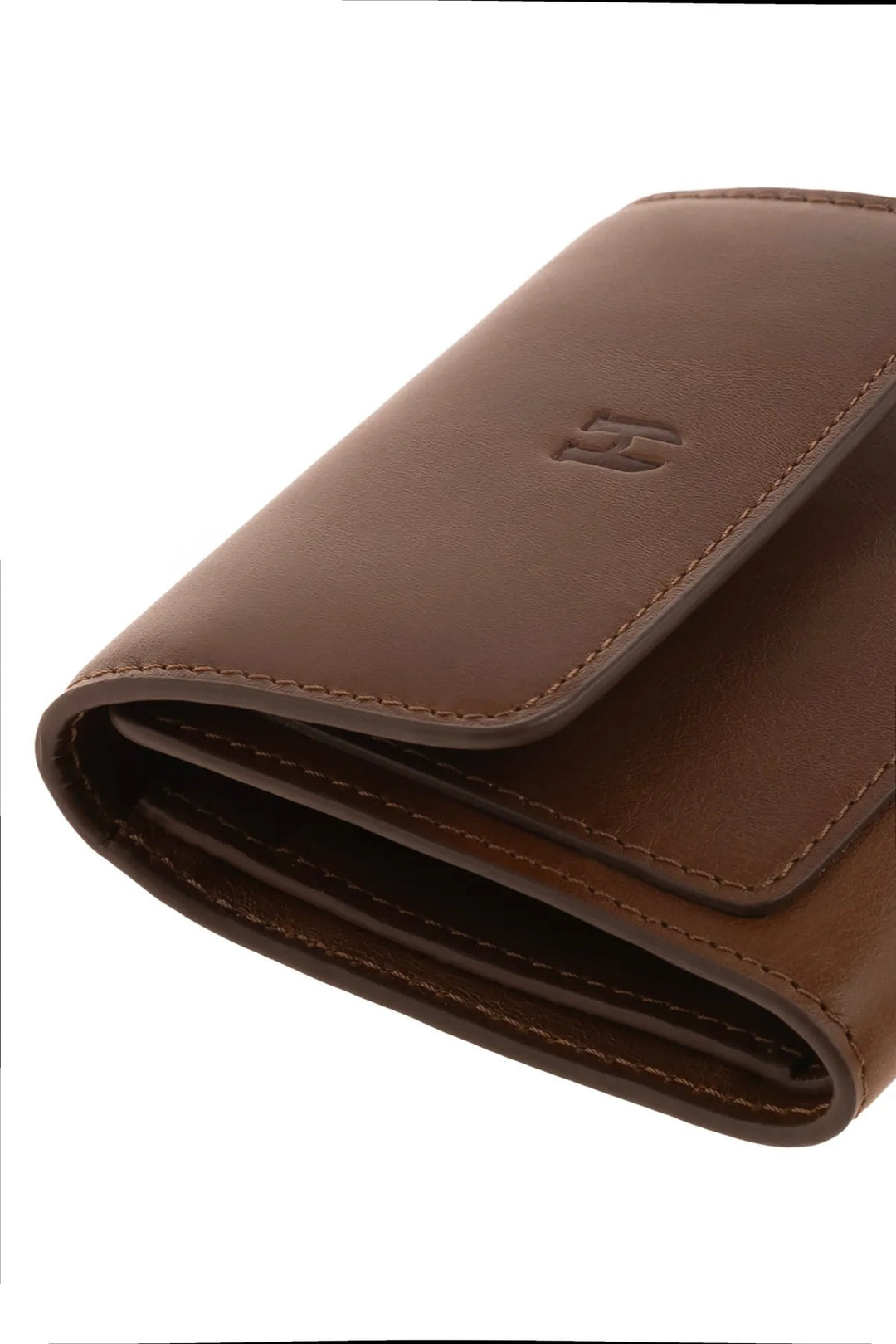 helmbrook Femme Cuir Véritable Grand Portefeuille Fermeture Éclair avec Couvercle Protégé RFID Eleanor Tan