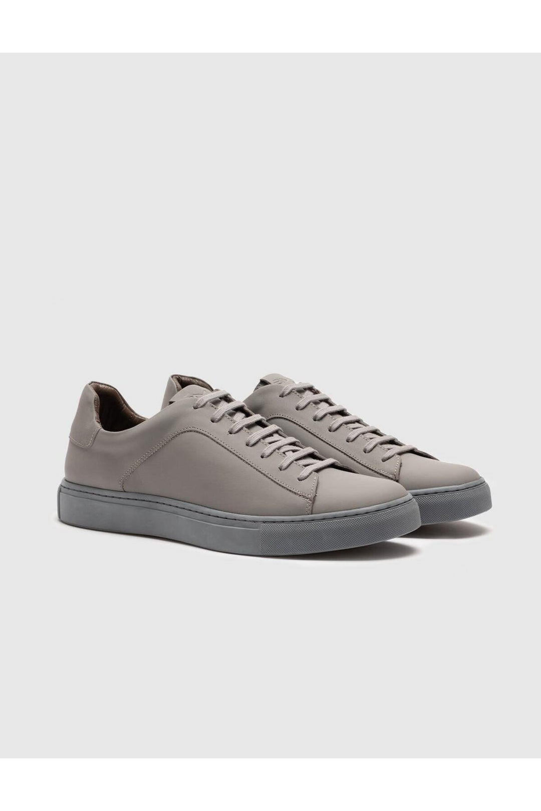 Cabani Shoes Chaussures de sport pour hommes en cuir véritable gris à lacets - Gris
