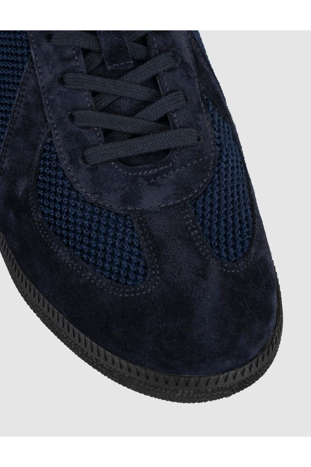 Cabani Shoes Chaussures de sport décontractées pour hommes en cuir véritable bleu marine - Bleu marine