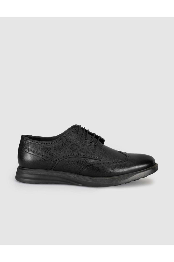 Cabani Shoes Chaussures Oxford pour hommes en cuir véritable noires - Multicolore