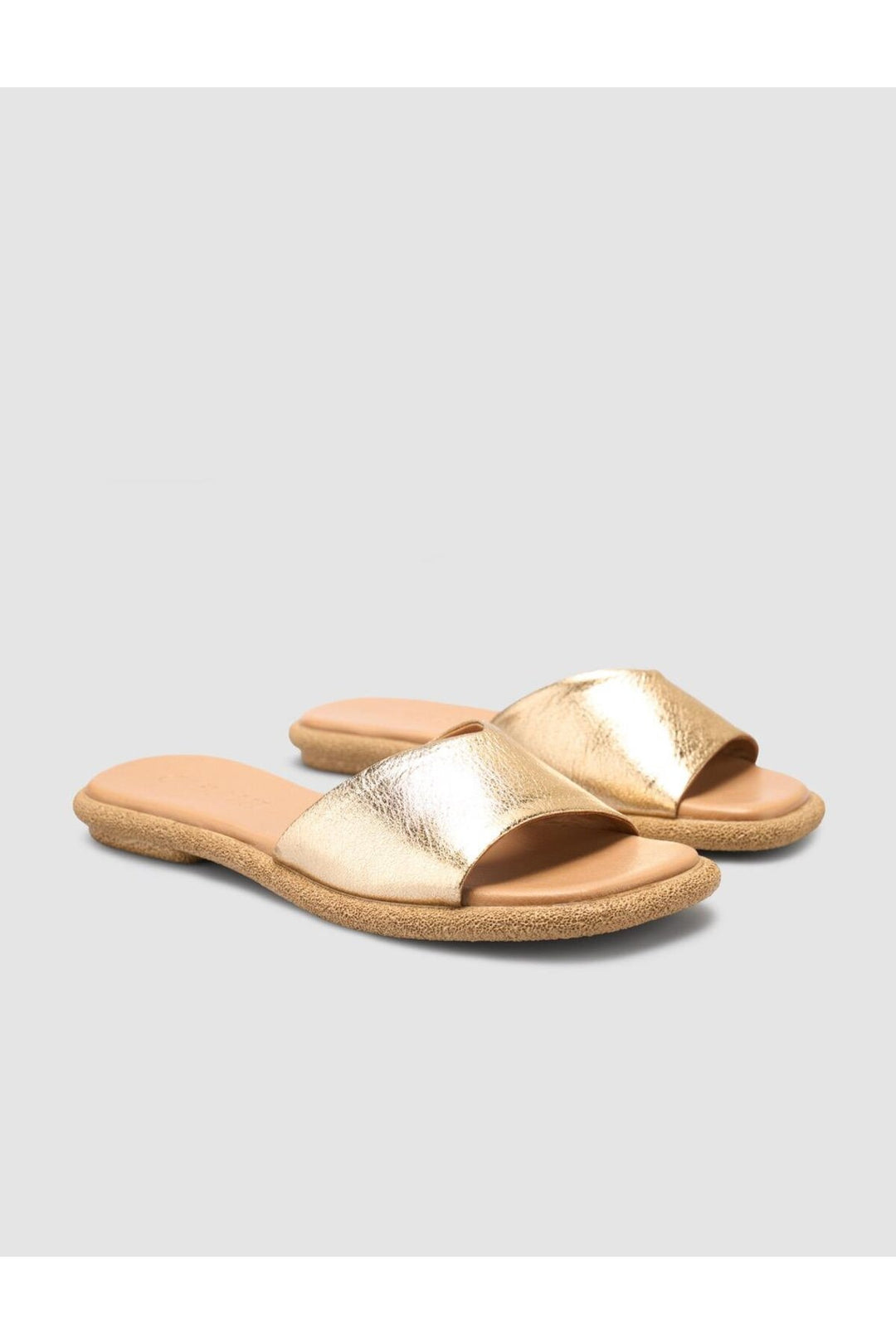 Cabani Shoes Sandales pour femmes en cuir véritable couleur or à 100% - Doré
