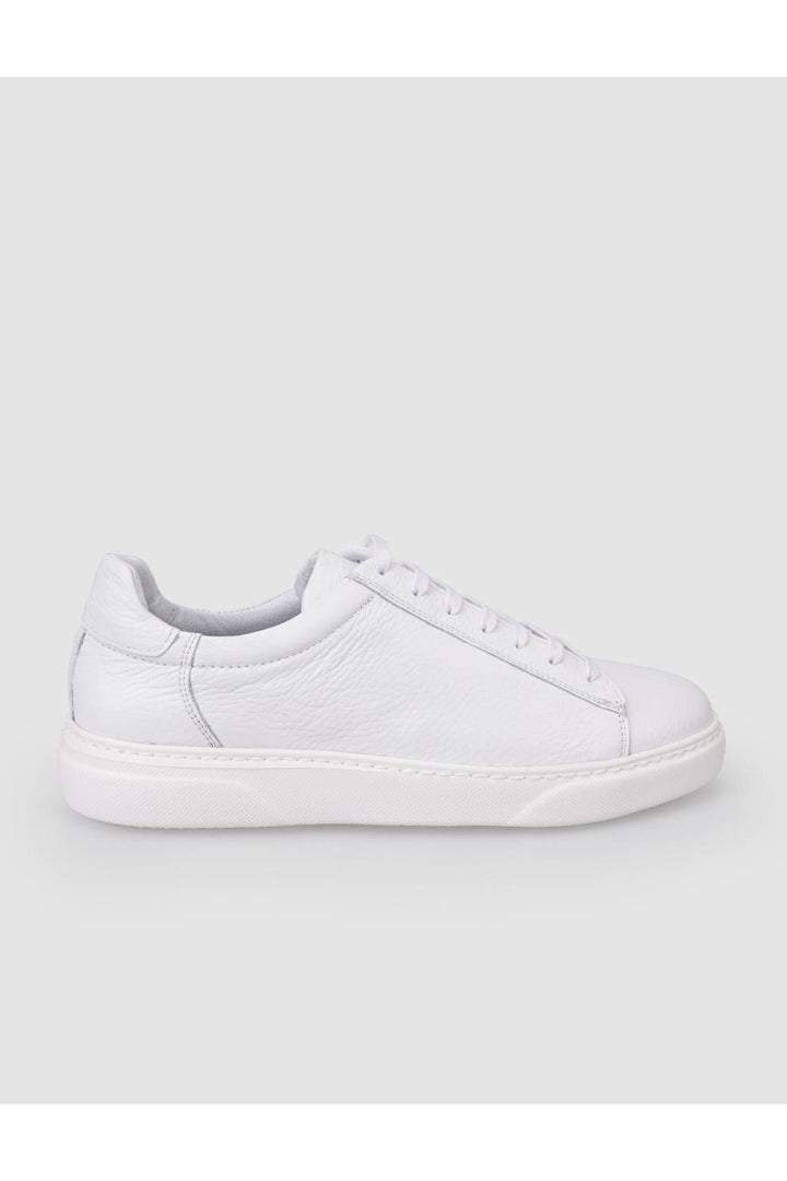 Cabani Shoes %100 Cuir véritable Baskets blanches pour hommes - Blanc