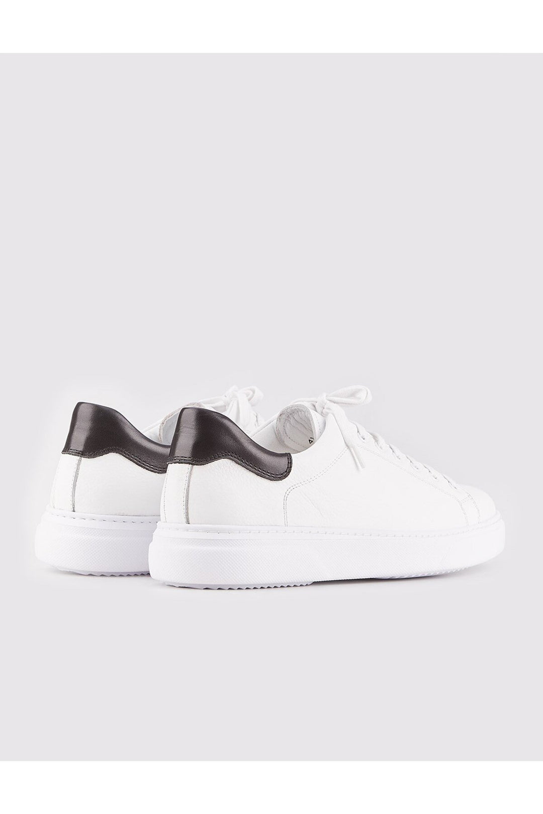Cabani Shoes Chaussures de sport pour hommes en cuir véritable noires à lacets - Noir