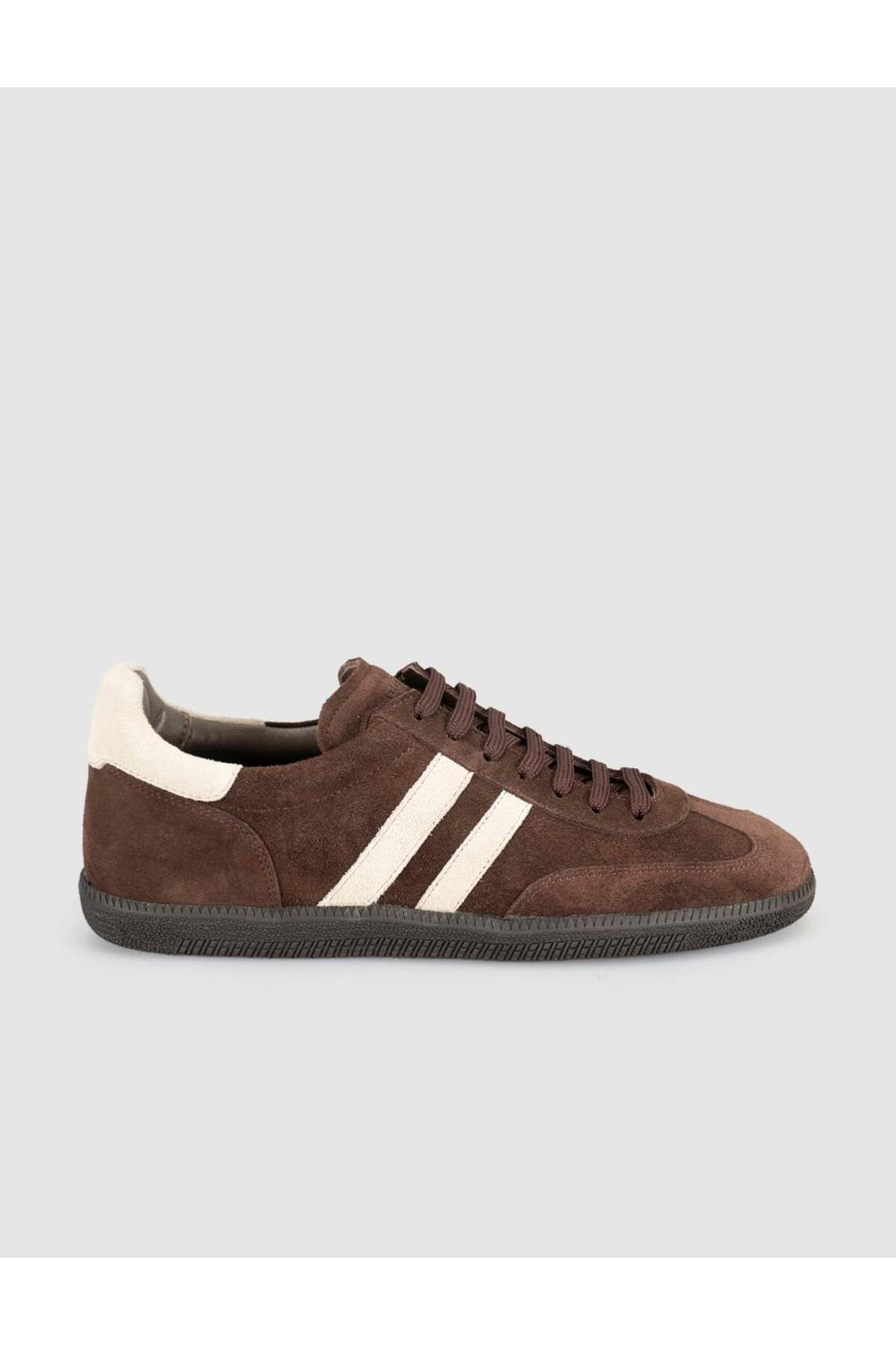 Cabani Shoes Baskets femme en cuir suédé avec détails crème marron - Multicolore