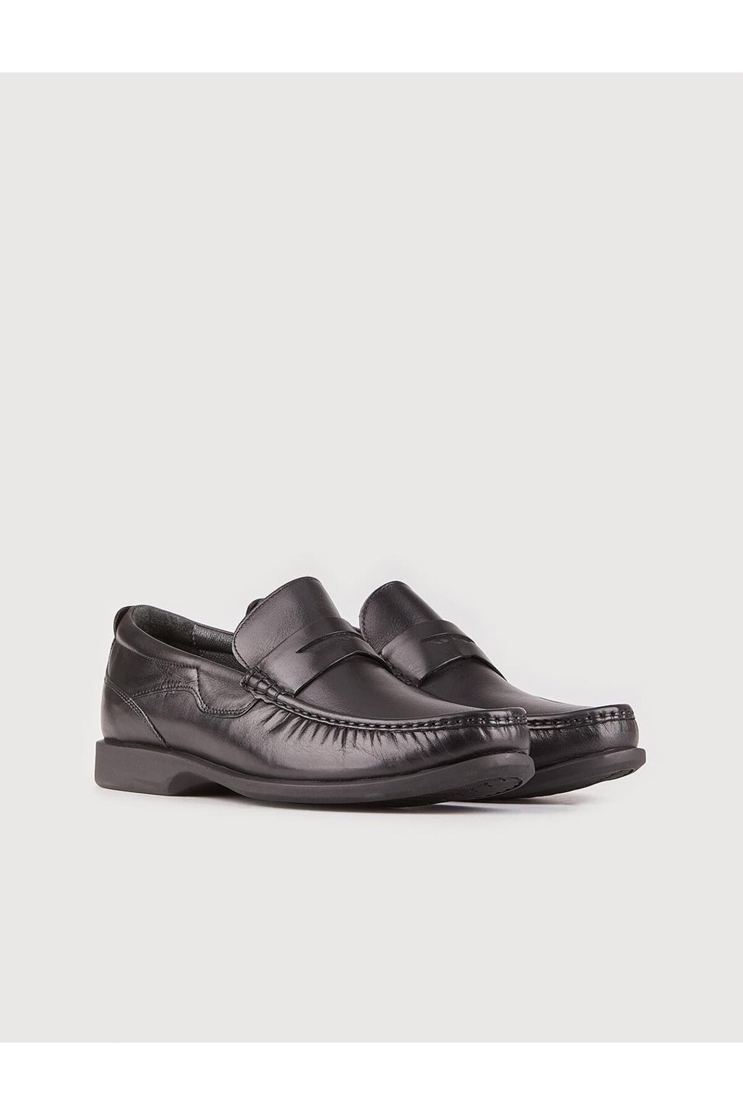 Cabani Shoes Chaussures de ville pour homme en cuir véritable noir aniline avec ceinture - Multicolore