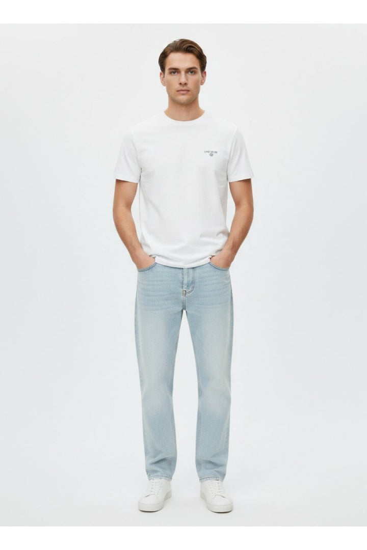 LTB T-shirt blanc imprimé minimaliste - Blanc