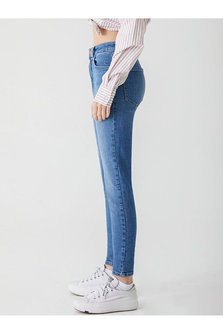 LTB Pantalon Skinny Taille Haute Marcella X - Moyen Bleu_