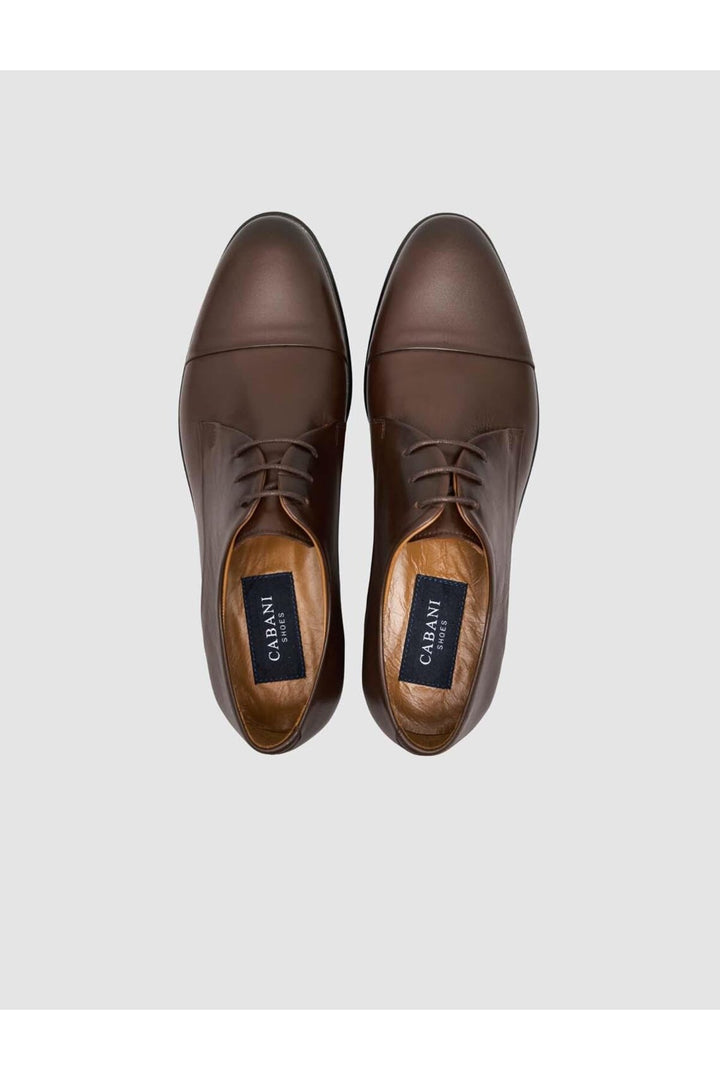 Cabani Shoes Chaussures classiques pour hommes en cuir véritable 100% marron - Marron