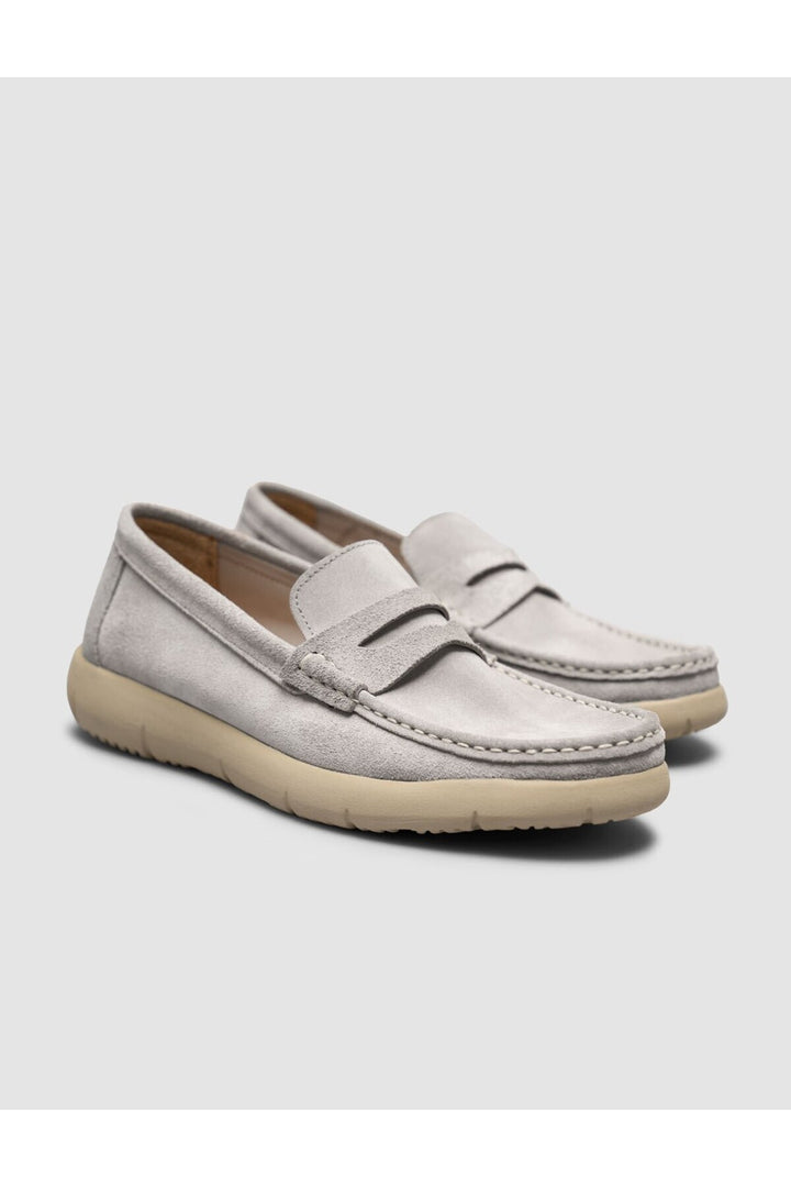 Cabani Shoes Chaussures Loafer pour Homme en Cuir Véritable Gris - Gris