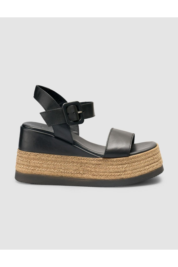 Cabani Shoes %100 Cuir véritable Sandales noires pour femmes - Multicolore