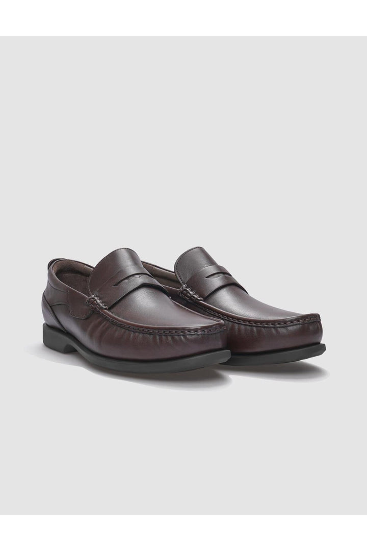 Cabani Shoes Chaussures de ville pour hommes en cuir véritable marron - Marron