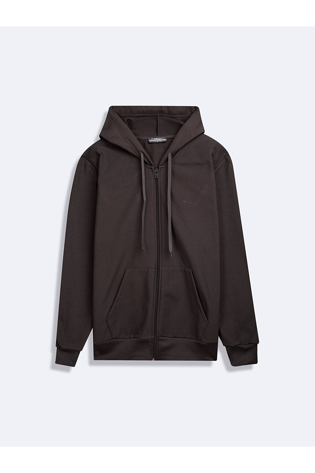 LTB Sweat-shirt anthracite à capuche avec poche zippée