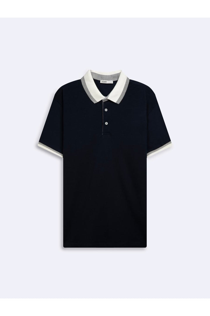 LTB T-shirt Bleu marine À Détails Contrastés - Bleu marine