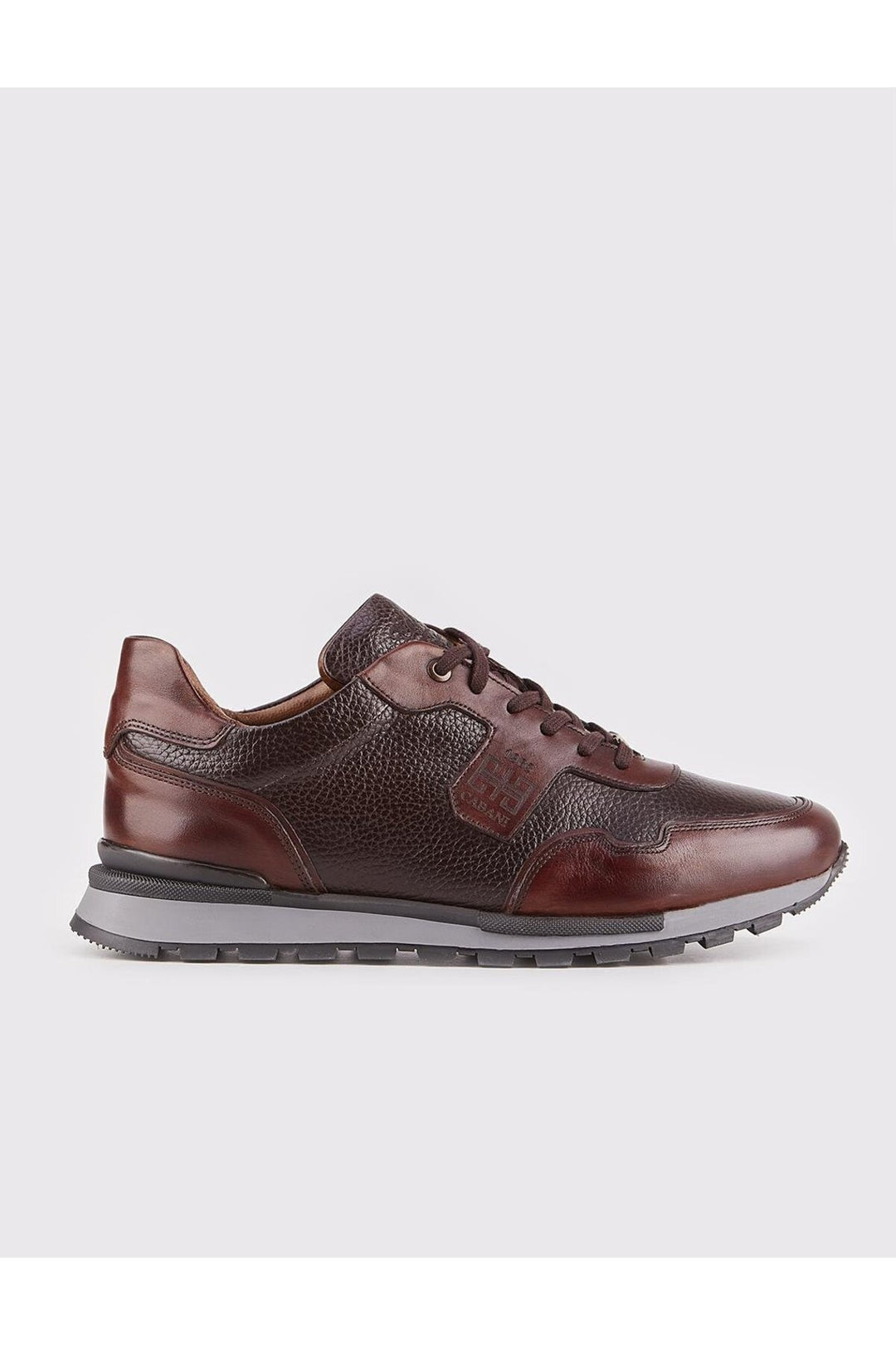 Cabani Shoes Chaussures de sport pour hommes en cuir véritable avec fourrure marron - Marron