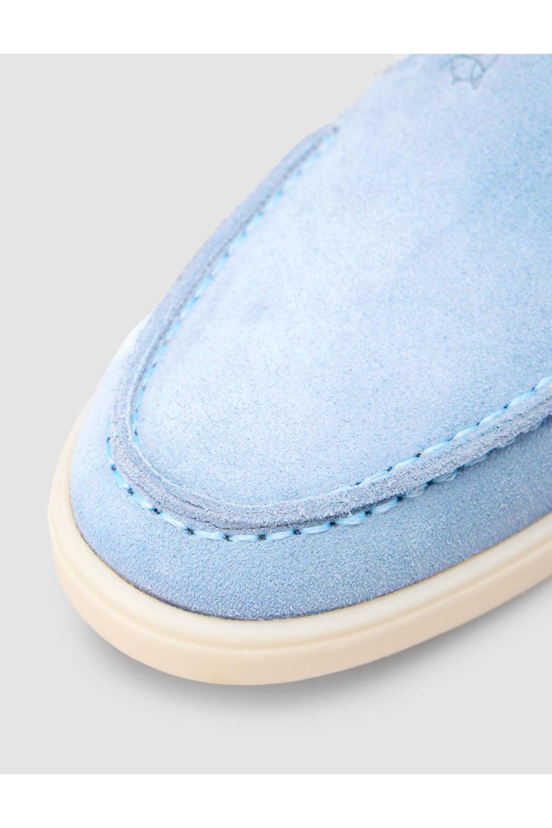 Cabani Shoes MonaMae 100% Cuir Véritable Suédé Bleu Femme Loafer - Bleu