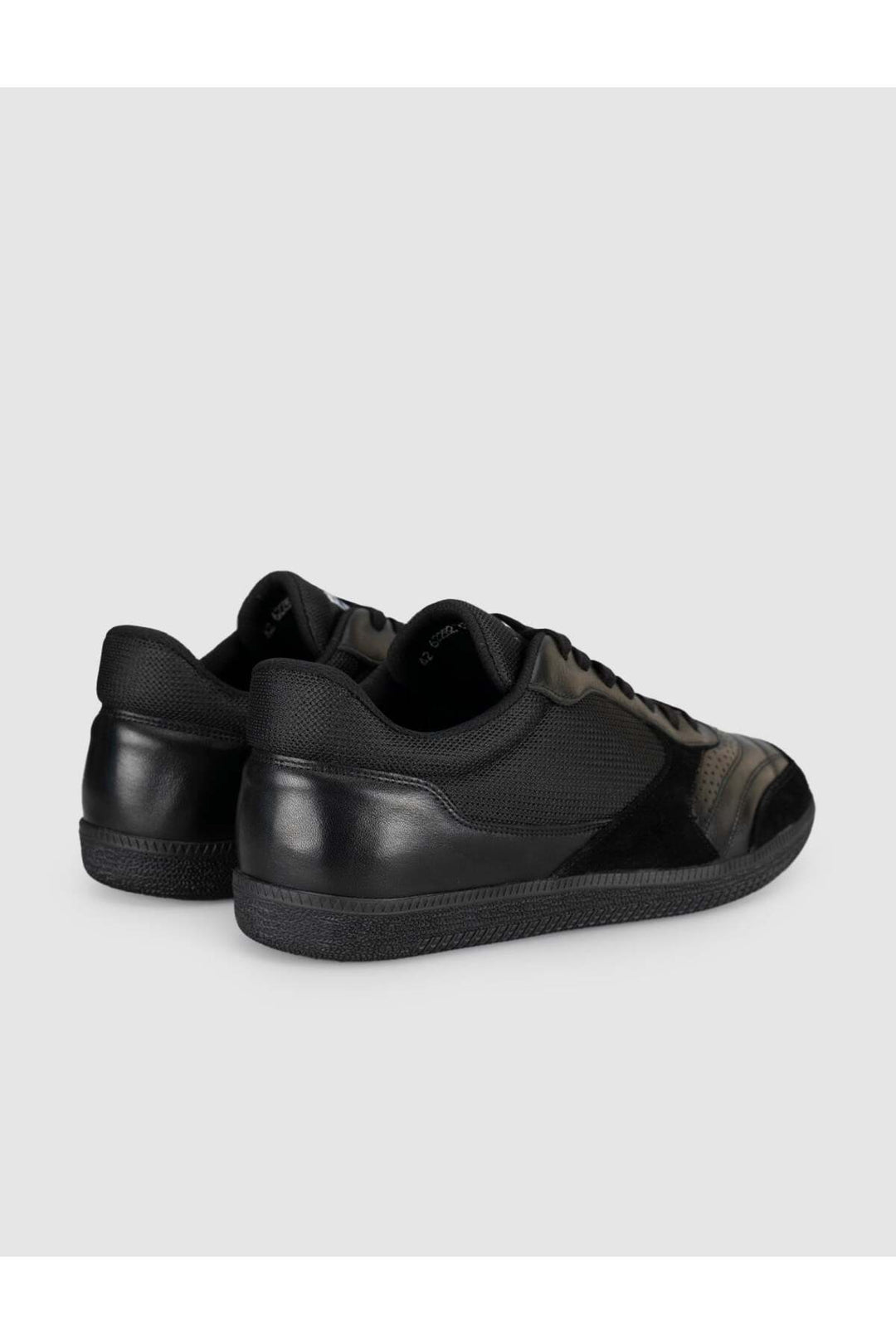 Cabani Shoes Baskets pour hommes en cuir véritable noir - Multicolore