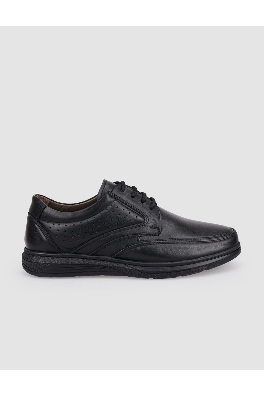 Cabani Shoes Chaussures de ville pour hommes en cuir véritable noir à lacets 100% - Multicolore