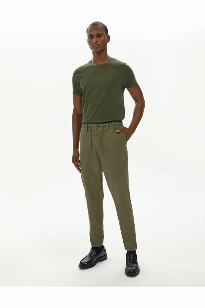 LTB Pantalon pour homme en coton et lin Panama