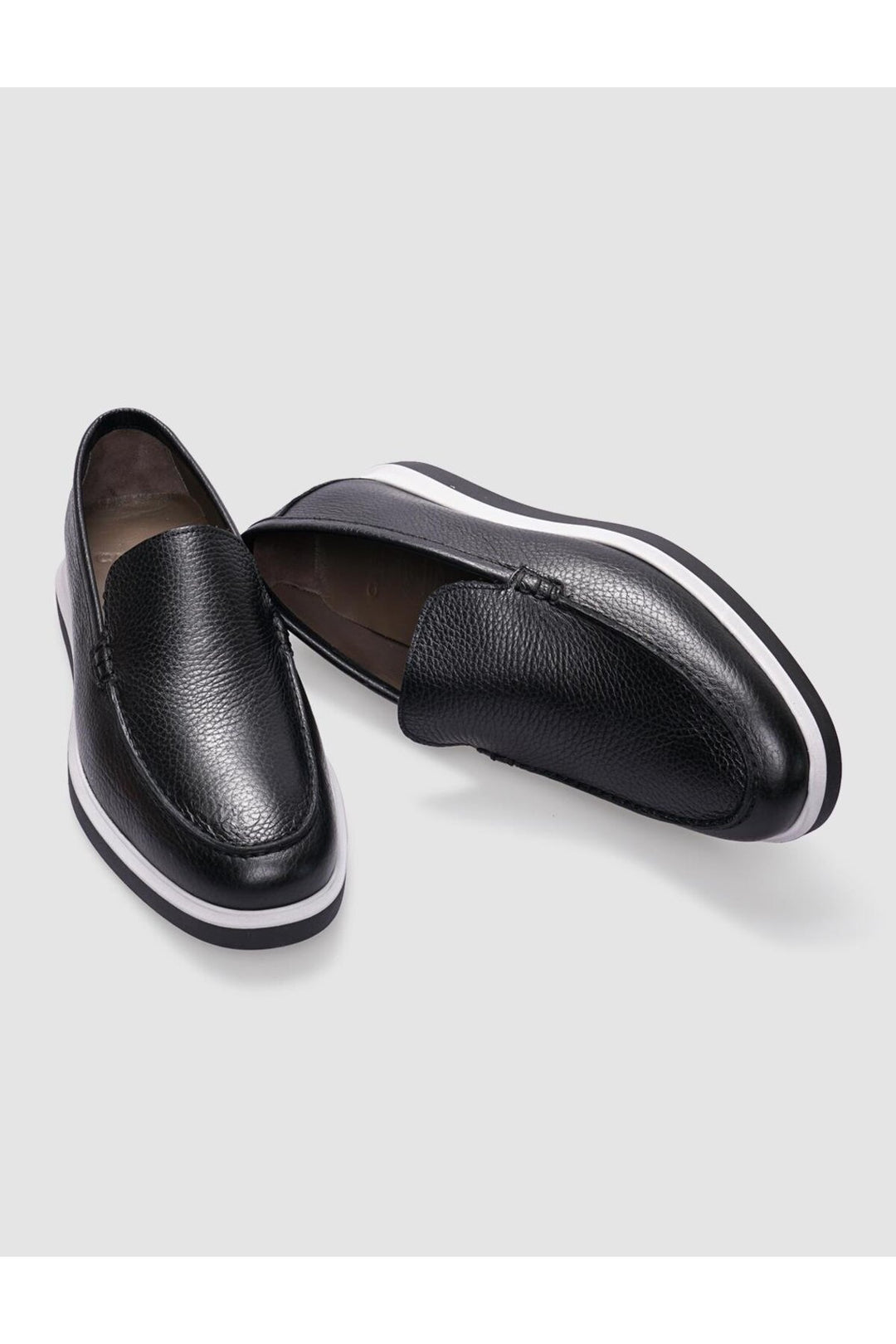 Cabani Shoes Chaussures de ville pour hommes en cuir véritable noires - Noir
