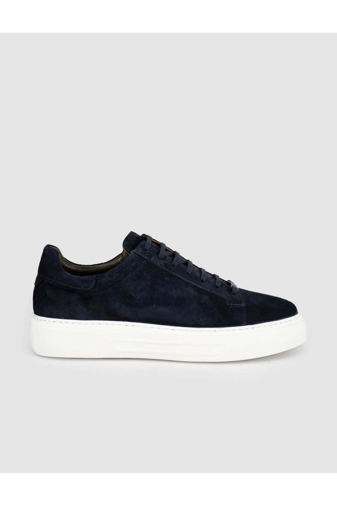 Cabani Shoes Baskets pour hommes en cuir véritable suédé bleu marine - Multicolore