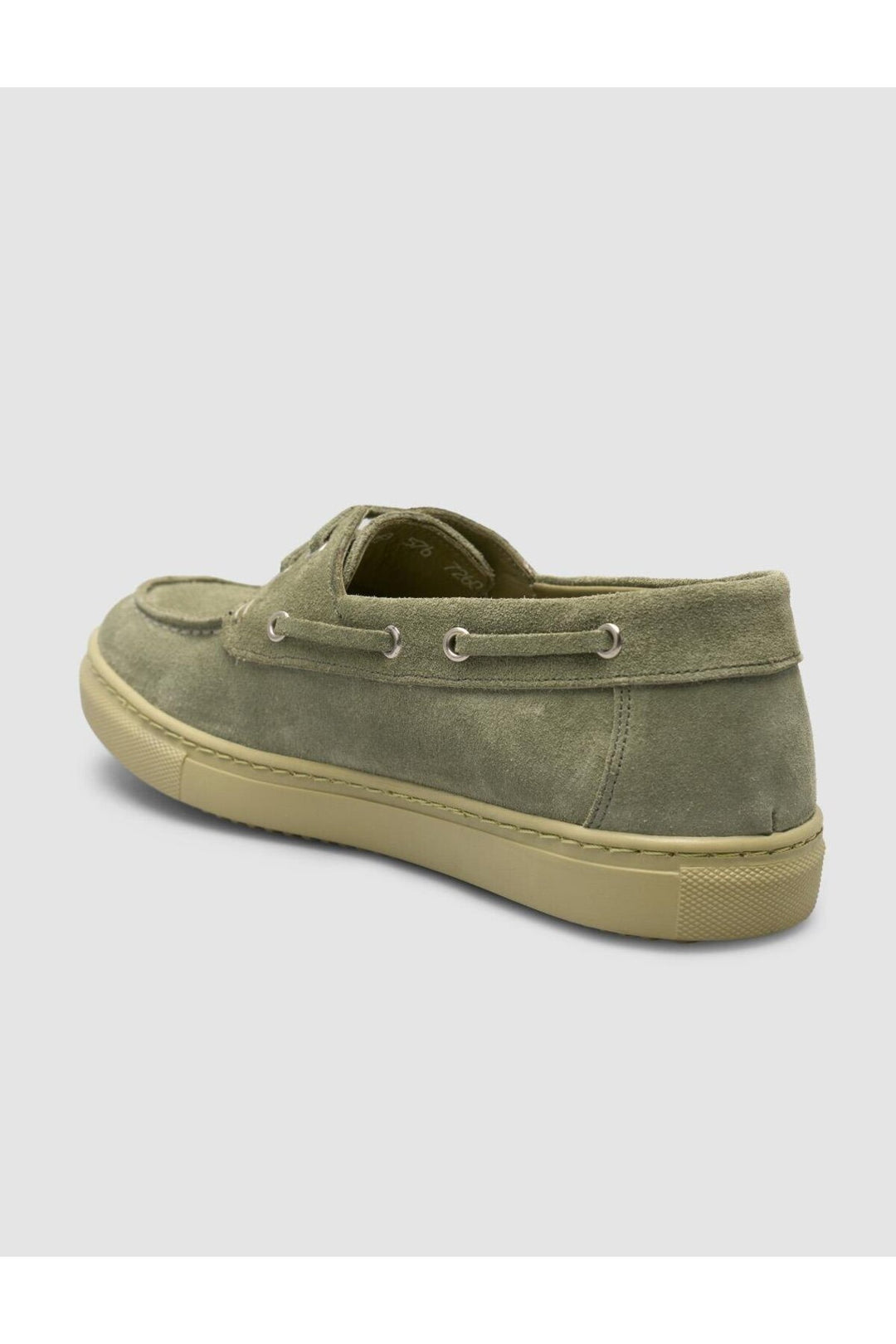 Cabani Shoes Lenanor MonaMae %100 Cuir Véritable Suède Vert Chaussures Bateau Femme Quotidien - Vert