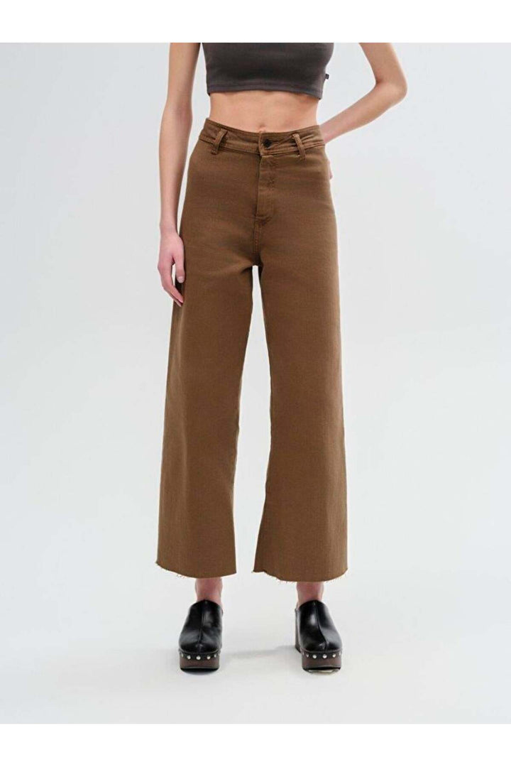 LTB Pantalon en jean taille haute à jambes larges Danelle Slate Brown 009515731515055794 - Marron rengi̇_55794