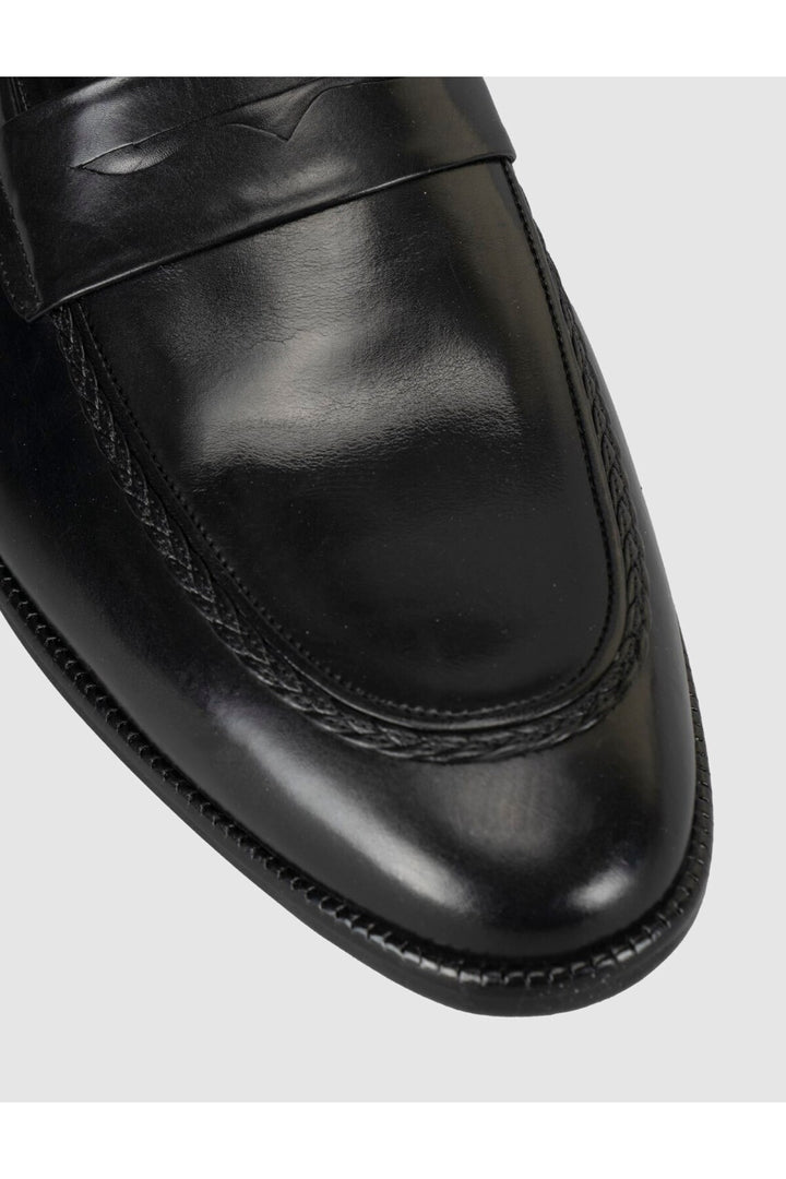 Cabani Shoes Chaussures classiques pour hommes en cuir noir premium - Multicolore