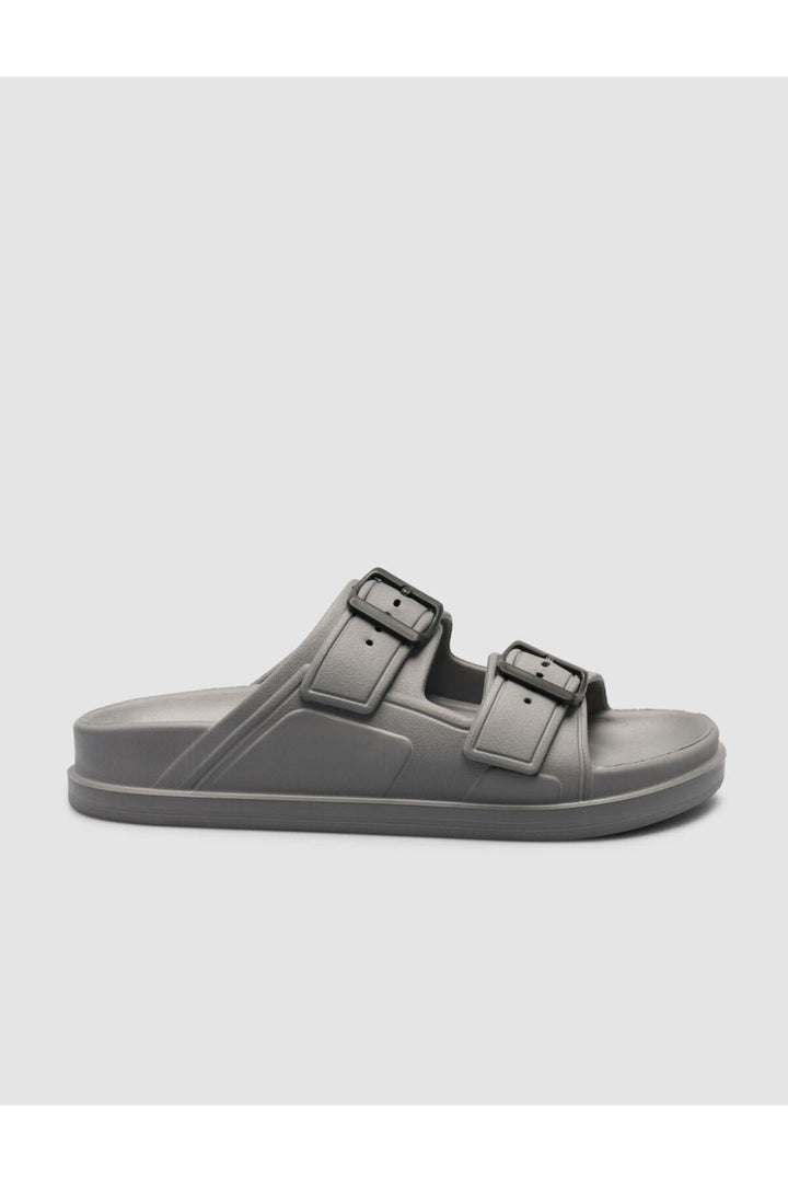 Cabani Shoes Capri Premium Sandales pour hommes en Eva à double boucle gris foncé - Anthracite
