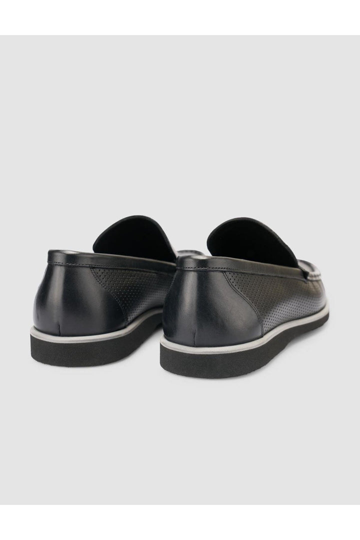 Cabani Shoes %100 Cuir véritable Noir Mocassins pour hommes - Multicolore