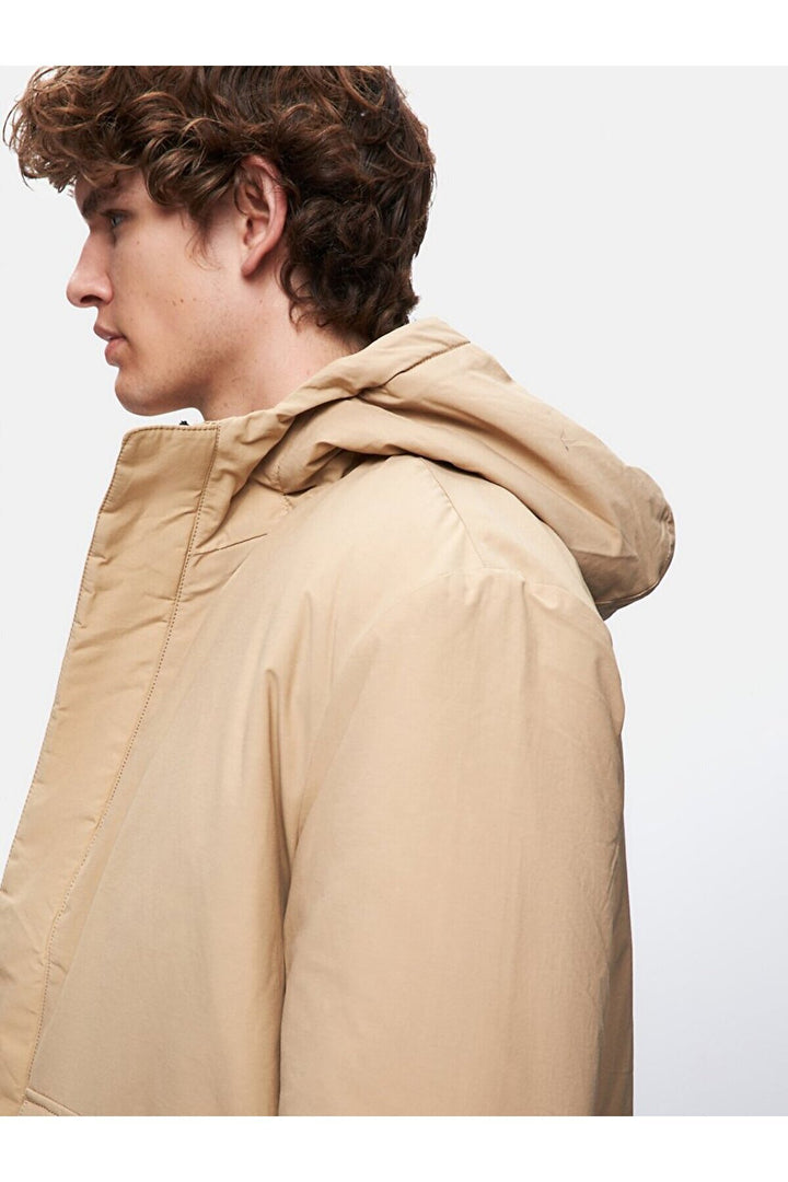 LTB Manteau à capuche gonflable beige