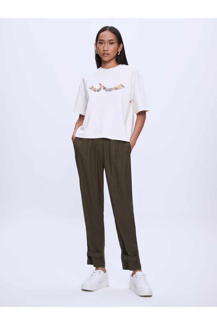 LTB Pantalon vert régulier uni
