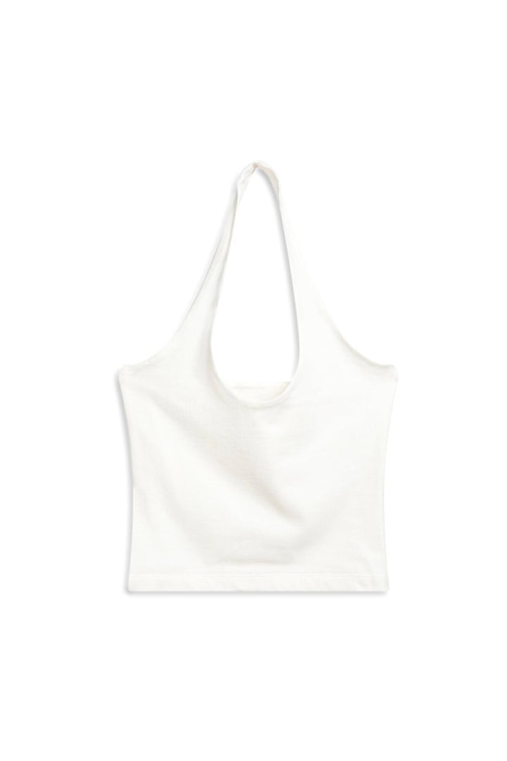 LTB Débardeur crop blanc à col halter - Blanc