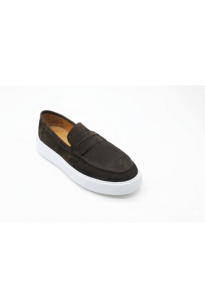 Wavelys ENRIC Homme Chaussures Décontractées Élégantes en Cuir Véritable Mocassins - Marron