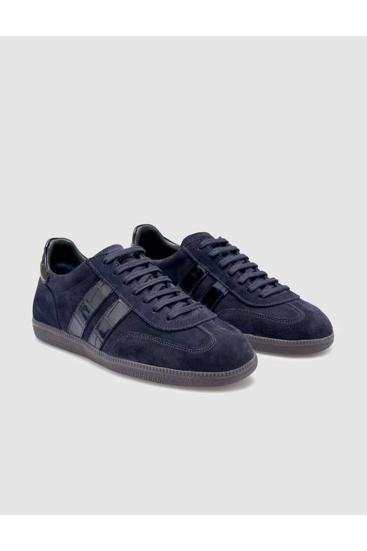 Cabani Shoes %100 Cuir Suédé Véritable Baskets Femme Bleu marine - Multicolore