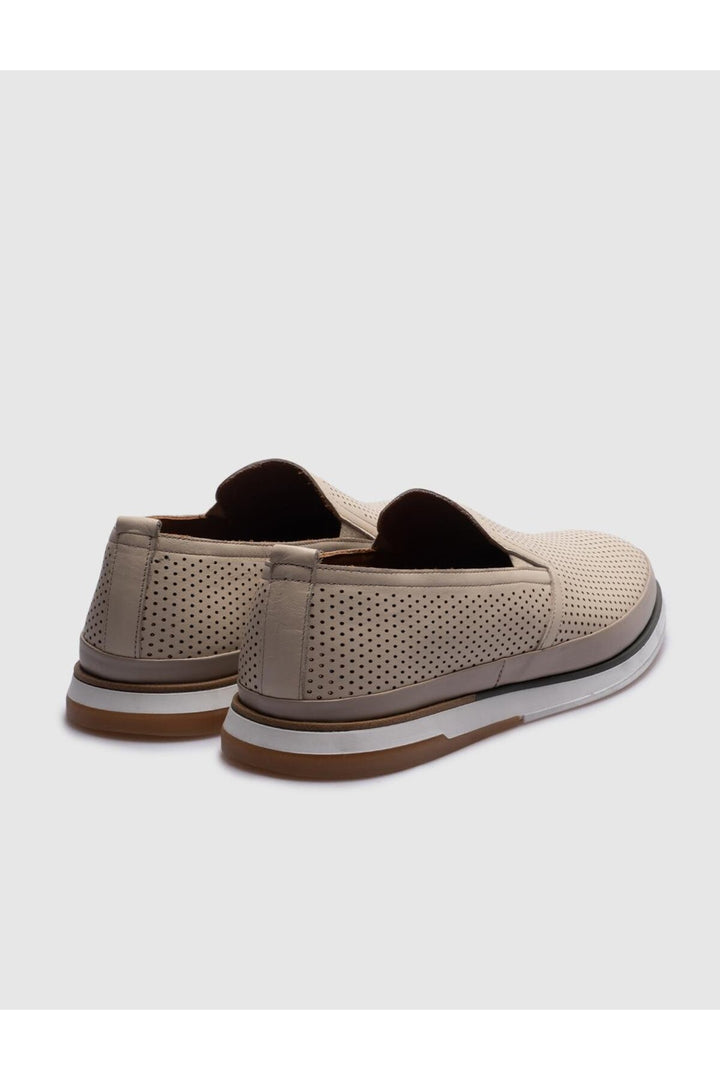 Cabani Shoes Chaussures de ville pour hommes en cuir véritable beige - Multicolore