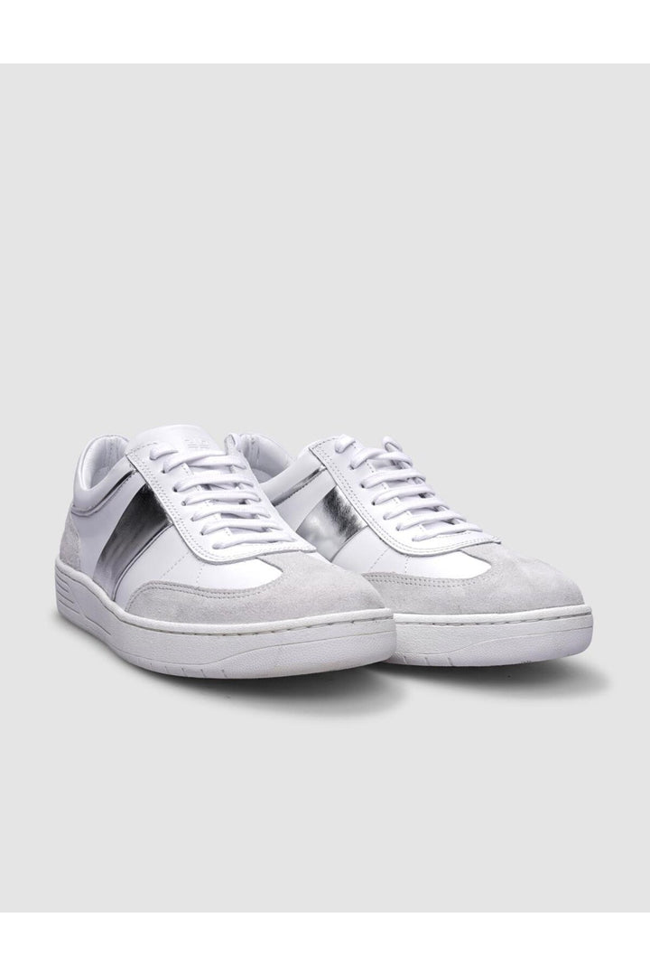 Cabani Shoes Chaussures de sport pour femmes en cuir véritable blanc à lacets 100% - Blanc