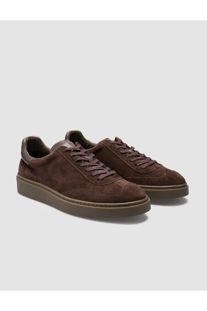 Cabani Shoes %100 Cuir véritable Chaussures de sport pour hommes en daim marron - Marron