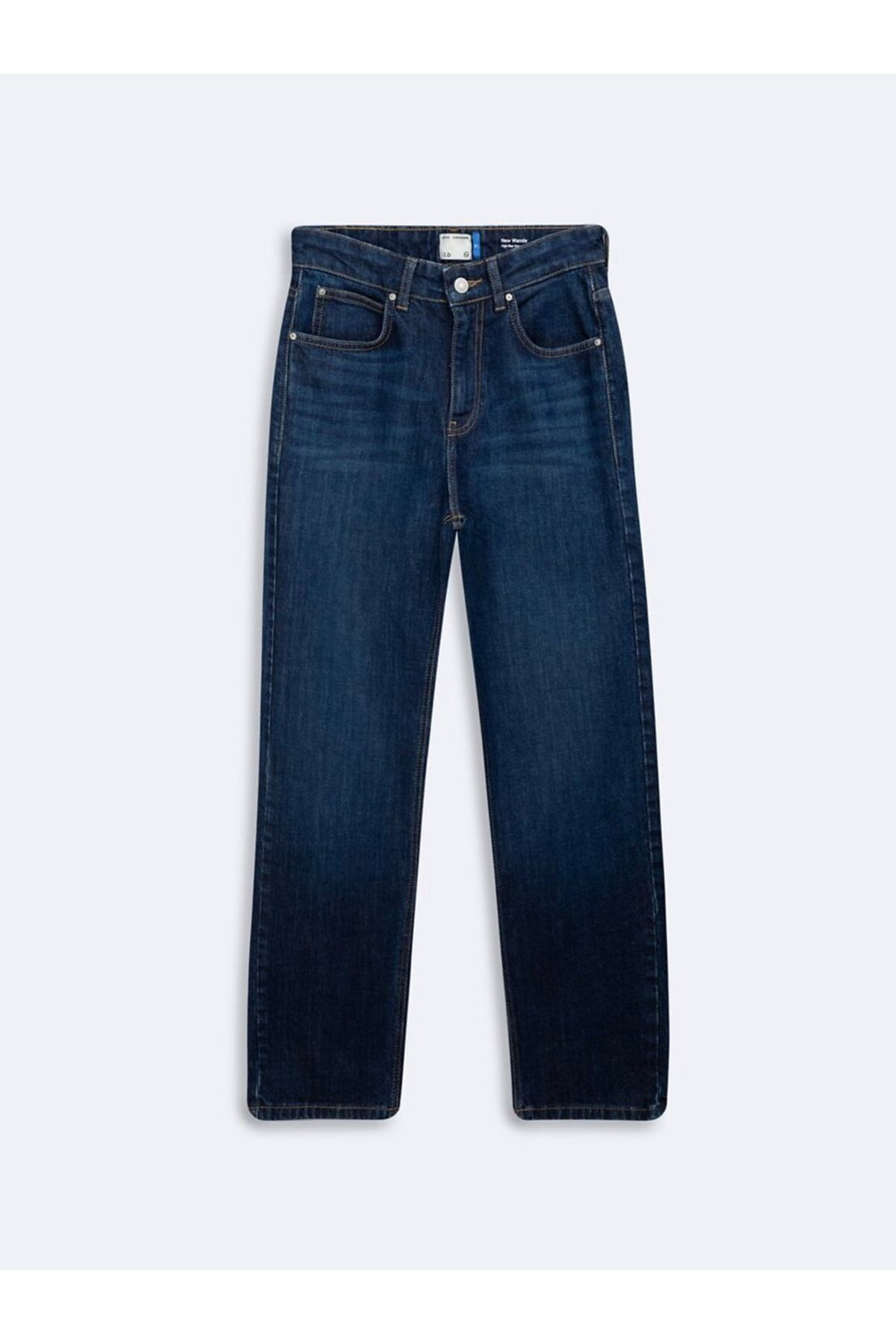 LTB Nouveau pantalon en jean droit à coupe décontractée Mid Indigo Wanda - Bleu