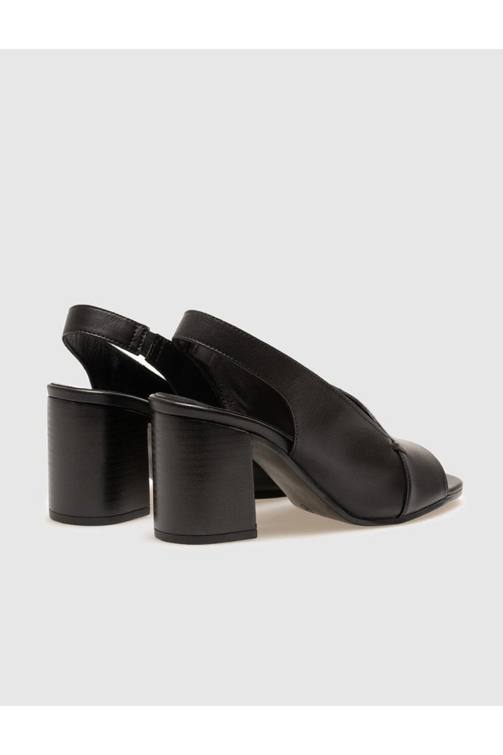 Cabani Shoes Chaussures à talons épais pour femmes en cuir véritable noires - Multicolore