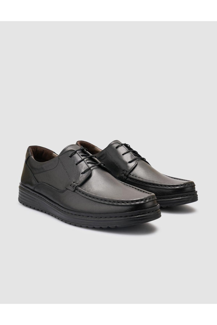 Cabani Shoes Chaussures de ville pour hommes en cuir véritable noir à lacets 100% - Multicolore