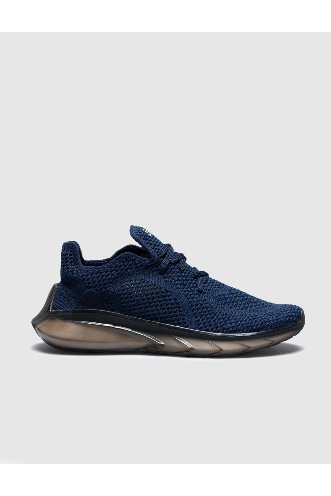 Cabani Shoes Chaussures de sport pour hommes en tricot bleu marine avec lacets. - Bleu marine