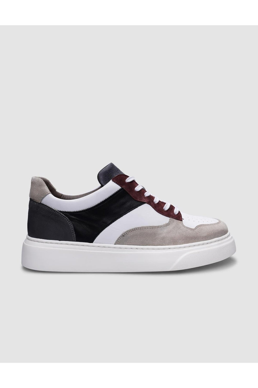 Cabani Shoes %100 Cuir véritable Baskets pour hommes beige-noir à lacets - Beige