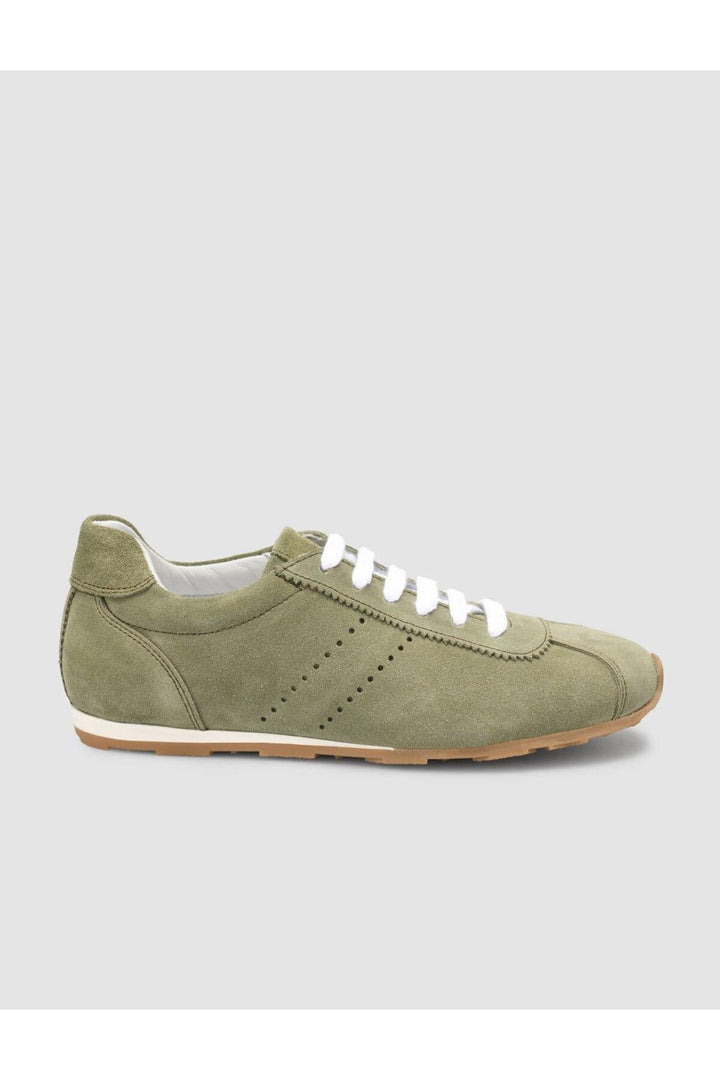 Cabani Shoes MonaMae 100% Cuir Véritable Vert Suédé Baskets Femme - Vert