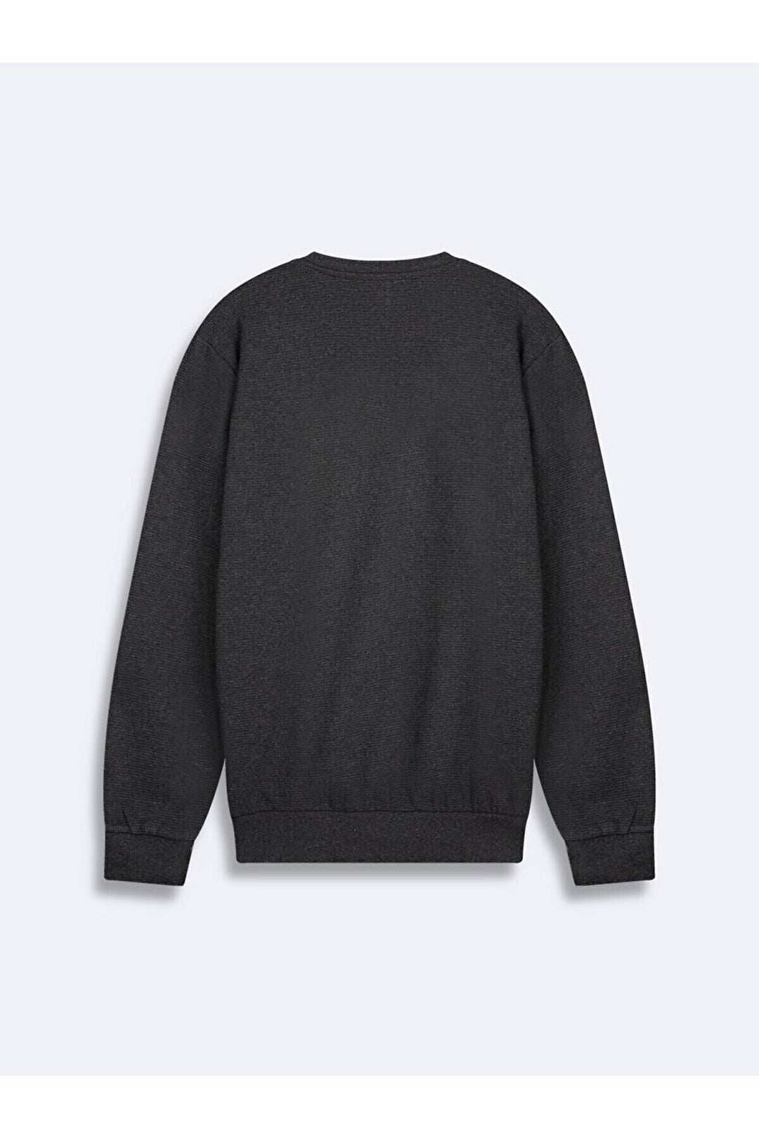 LTB Sweat-shirt anthracite à manches longues avec encolure en O
