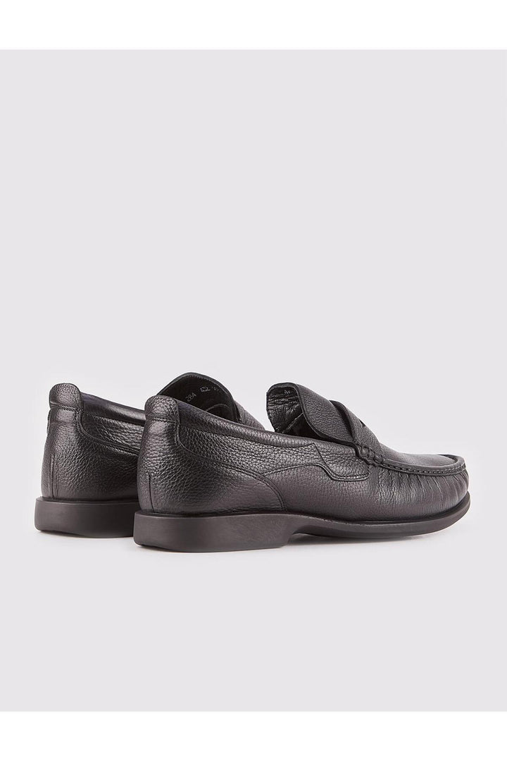 Cabani Shoes Chaussures décontractées pour hommes en cuir véritable avec semelle en caoutchouc, noires et fourrées. - Multicolore